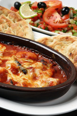 karides tereyağı domates g&uuml;ve&ccedil; ve salata