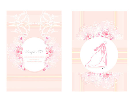 elegant wedding invitation card set