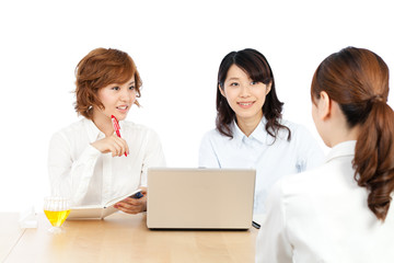 Beautiful young business women. Portrait of asian.