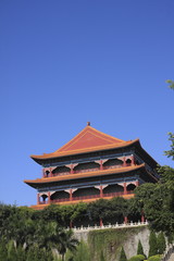 Pagoda on blue sky
