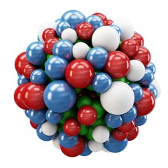 3d cluster of spheres