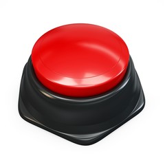 3d red plastic button