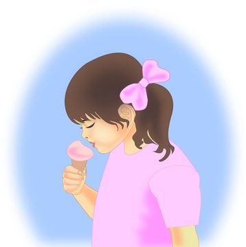 Little Girl with Ice Cream