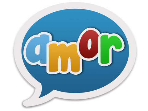 Bal&atilde;o de di&aacute;logo - palavra "amor"