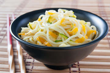 Chinese noodles sauteed with vegetables