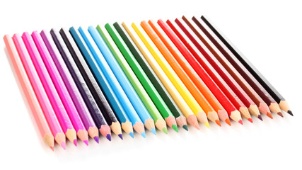 Color pencils isolated on white
