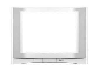 Modern Silver Television Isolated