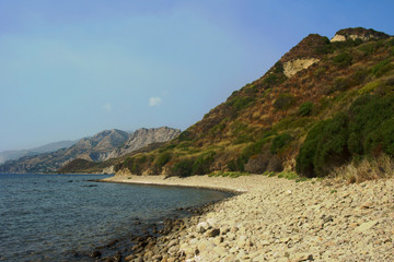 Fototapeta premium Pusta plaża na wyspie Zakyntos, Grecja