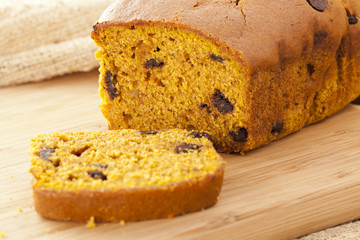 Homemade Chocolate Chip Pumpkin Bread