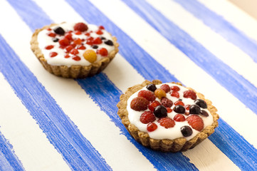 dessert with berries