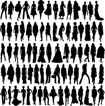 Silhouettes of female models vol 1
