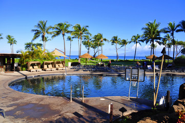 View from luxury hotel, Kaanapali, Maui, Hawaii