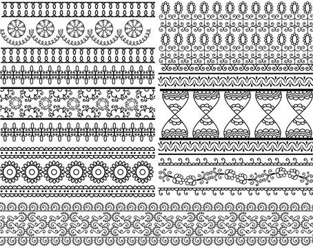 Detailed Henna borders