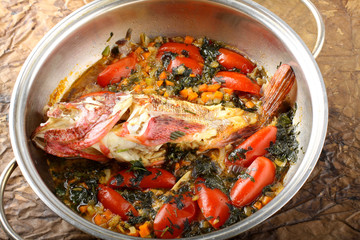 Scorpion fish in the pan