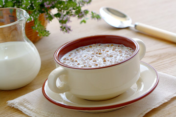 Buckwheat porridge with milk