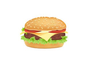 Vector hamburger, cheeseburger