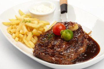 steak with French Fries
