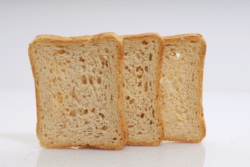 Toasted Bread isolated on white background