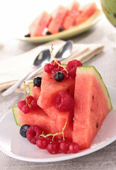 watermelon and berry fruit