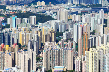Hong Kong crowded building