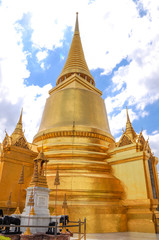 Golden Pagoda,Wat Phra Kaew, temple at Bangkok in Thailand.