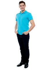 Fototapeta premium Full length portrait of casual young man