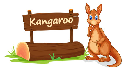 kangaroo and name plate © GraphicsRF