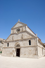 Fototapeta na wymiar Churche in Pag city in Croatia