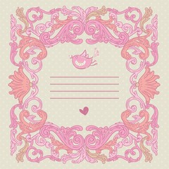 Vintage background baroque frame