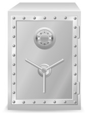 safe with combination lock vector illustration