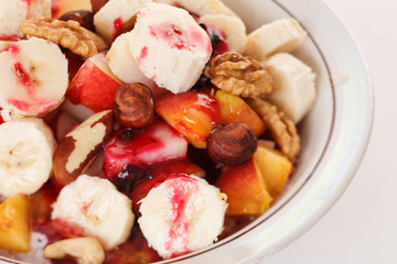 fresh muesli with fruits