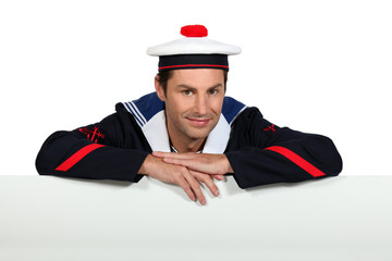 Man wearing sailor uniform