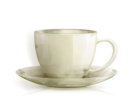 Coffee Cup, old-style isolated