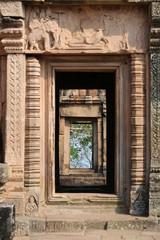 Porta del tempio khmer di Phnom Rung in Tailandia