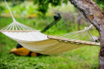 Hammock and lawn-mower