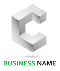 Alphabet logo design - letter C