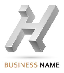 Alphabet logo design - letter H