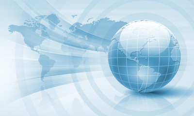 Image of light blue planet Earth