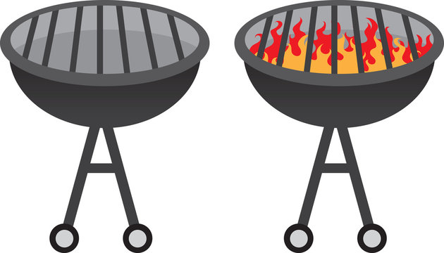 Grill with and without fire