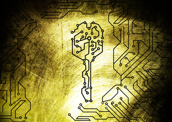 Abstract key circuit background