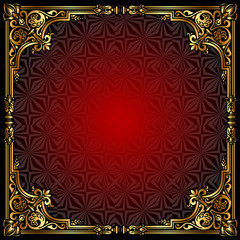 background with  frame with gold(en) pattern