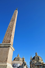 Roma, piazza del Popolo - Obelisco Flaminio