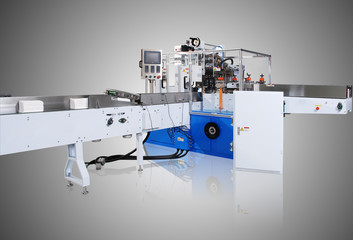 Tissue paper machine, isolated on white background