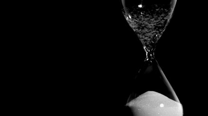 Hourglass in super slow motion draining