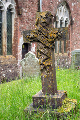 cross in a graveyard