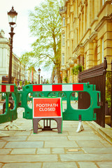 Obraz premium Closed footpath