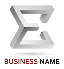 Alphabet logo design - letter E