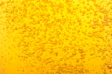 Bubbles in beer.