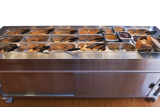 Chinese Buffet Warmer Display With Food