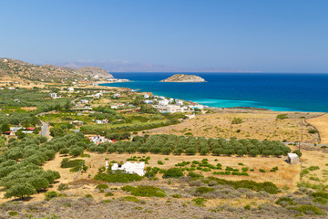 Bay with blue lagoon on Crete, Greece